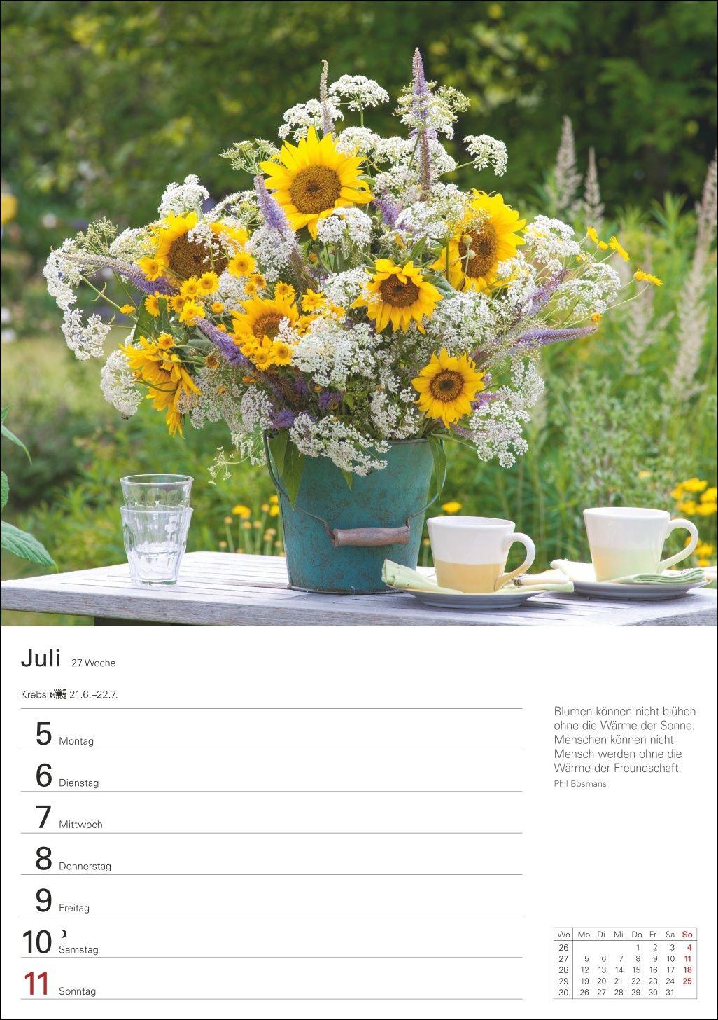 Beispielinhalt (Bild) Blumenpracht Wochenplaner 2027 - 53 stimmungsvolle Fotografien