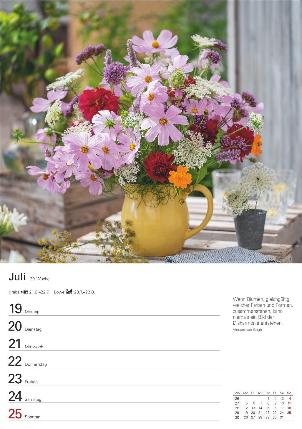 Beispielinhalt (Bild) Blumenpracht Wochenplaner 2027 - 53 stimmungsvolle Fotografien