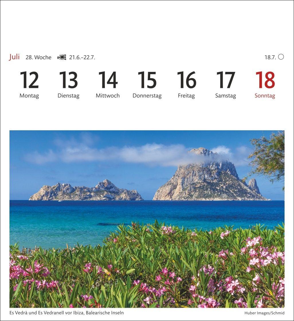 Beispielinhalt (Bild) Spanien Sehnsuchtskalender 2027 - Wochenkalender mit 53 Postkarten