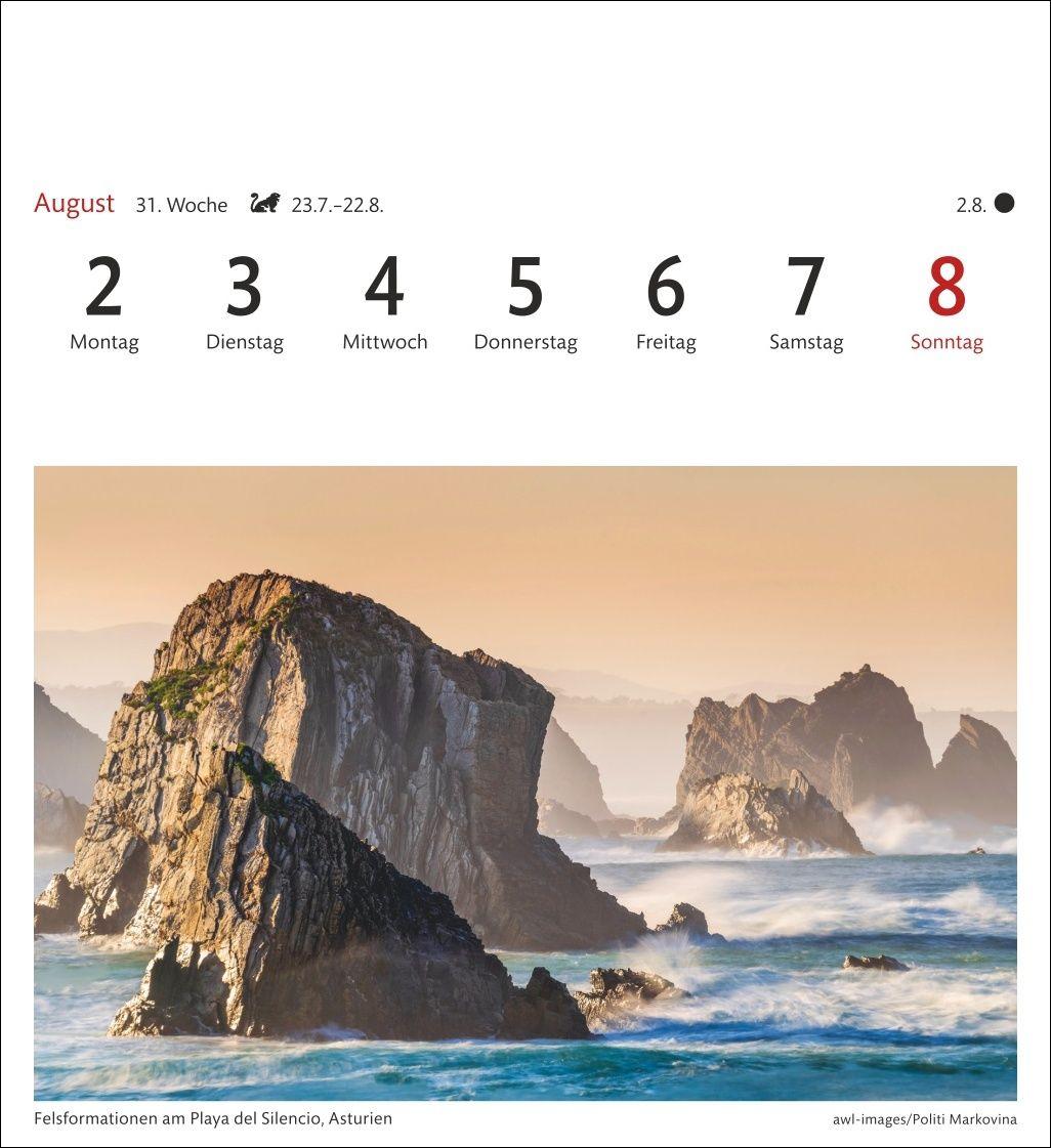 Beispielinhalt (Bild) Spanien Sehnsuchtskalender 2027 - Wochenkalender mit 53 Postkarten