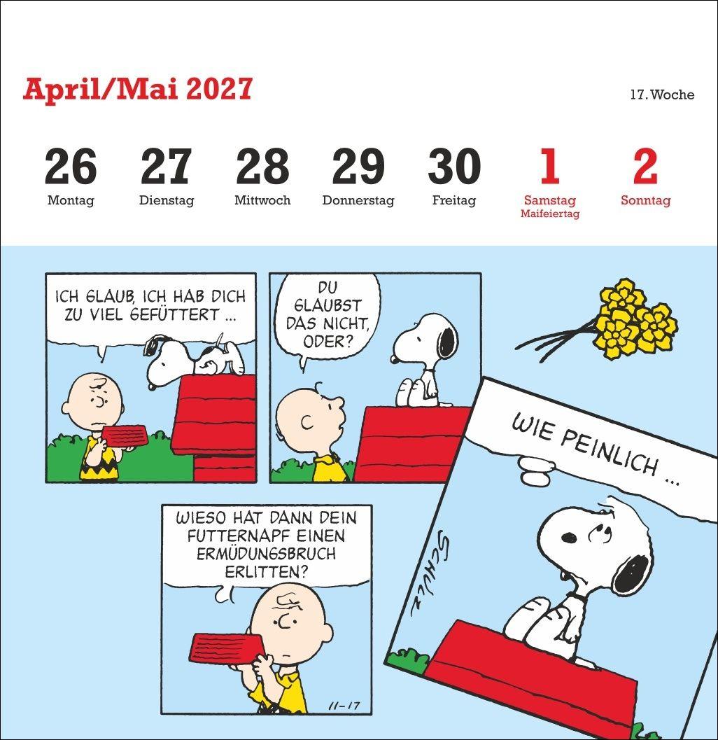Beispielinhalt (Bild) Peanuts Premium-Postkartenkalender 2027