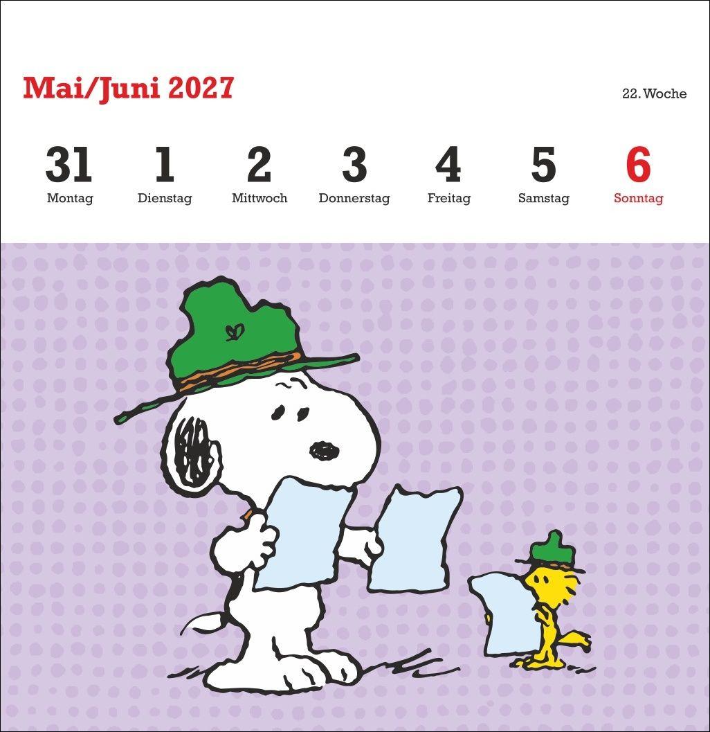 Beispielinhalt (Bild) Peanuts Premium-Postkartenkalender 2027
