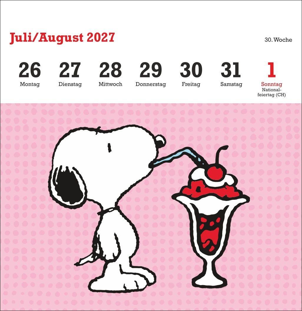Beispielinhalt (Bild) Peanuts Premium-Postkartenkalender 2027