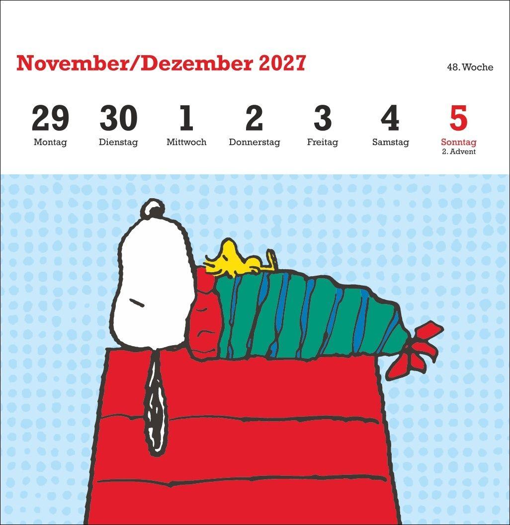 Beispielinhalt (Bild) Peanuts Premium-Postkartenkalender 2027