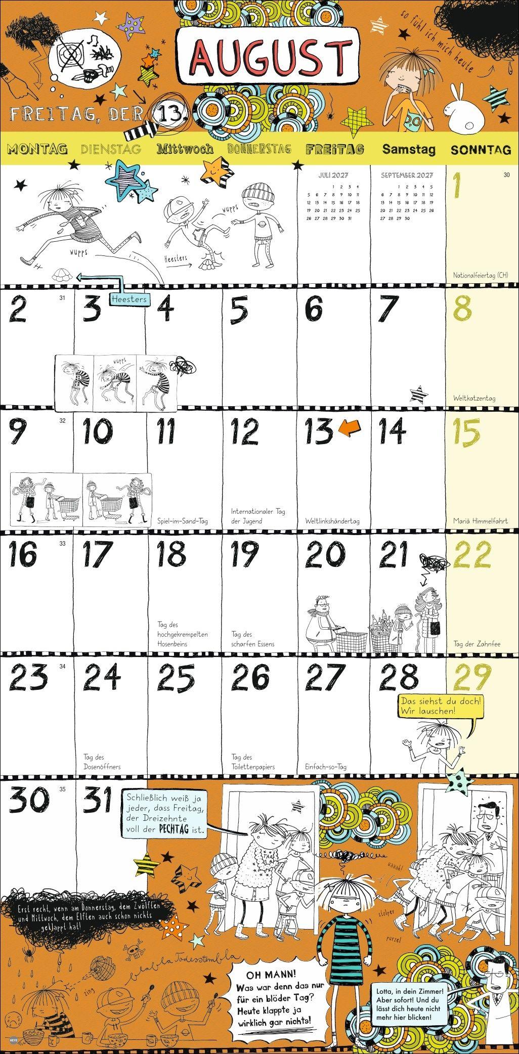 Beispielinhalt (Bild) Lotta-Leben Broschurkalender 2027