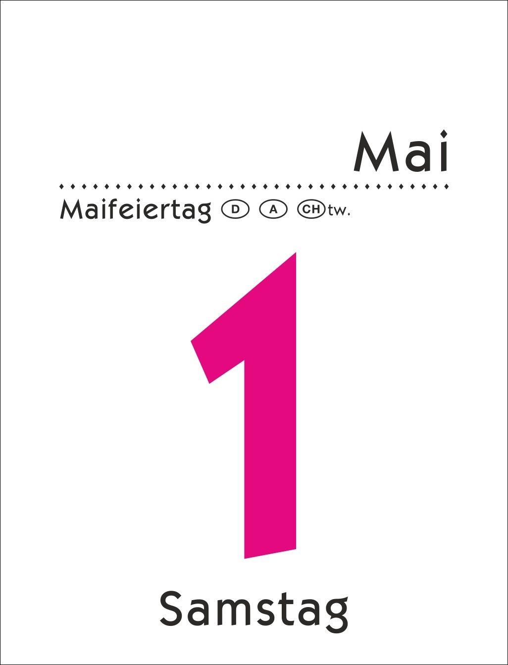 Beispielinhalt (Bild) Tagesabreißkalender klein 2027