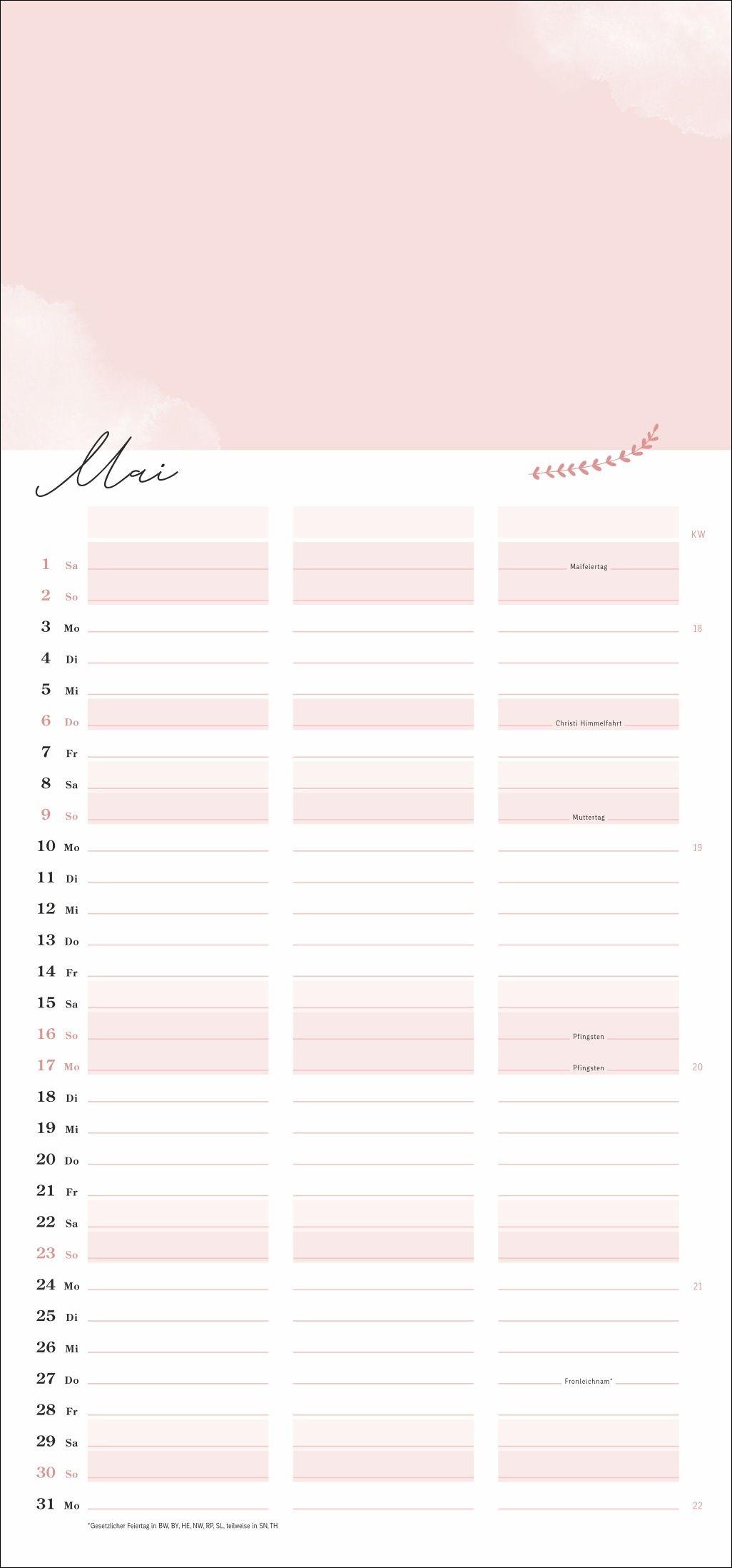 Beispielinhalt (Bild) Kreativ-Planer für zwei Glücksmomente 2027