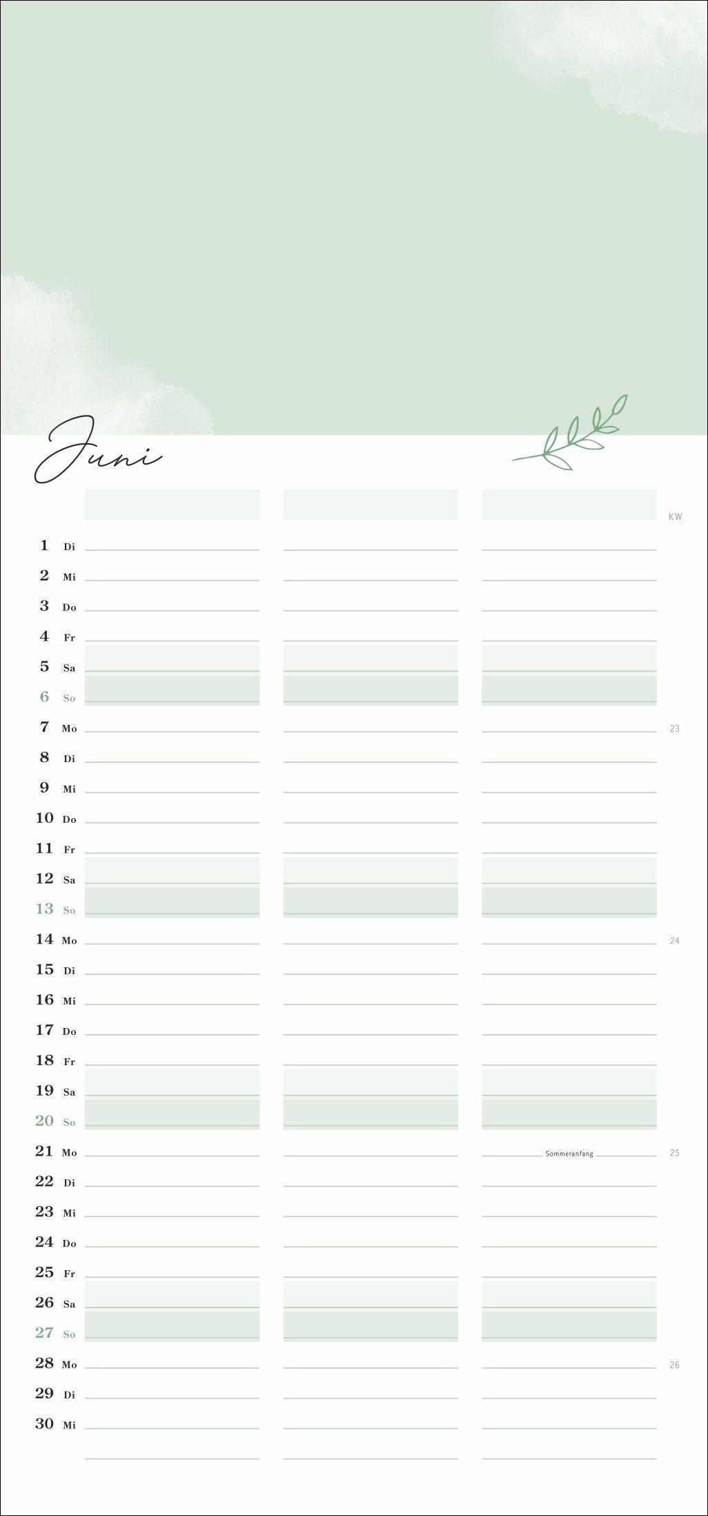 Beispielinhalt (Bild) Kreativ-Planer für zwei Glücksmomente 2027