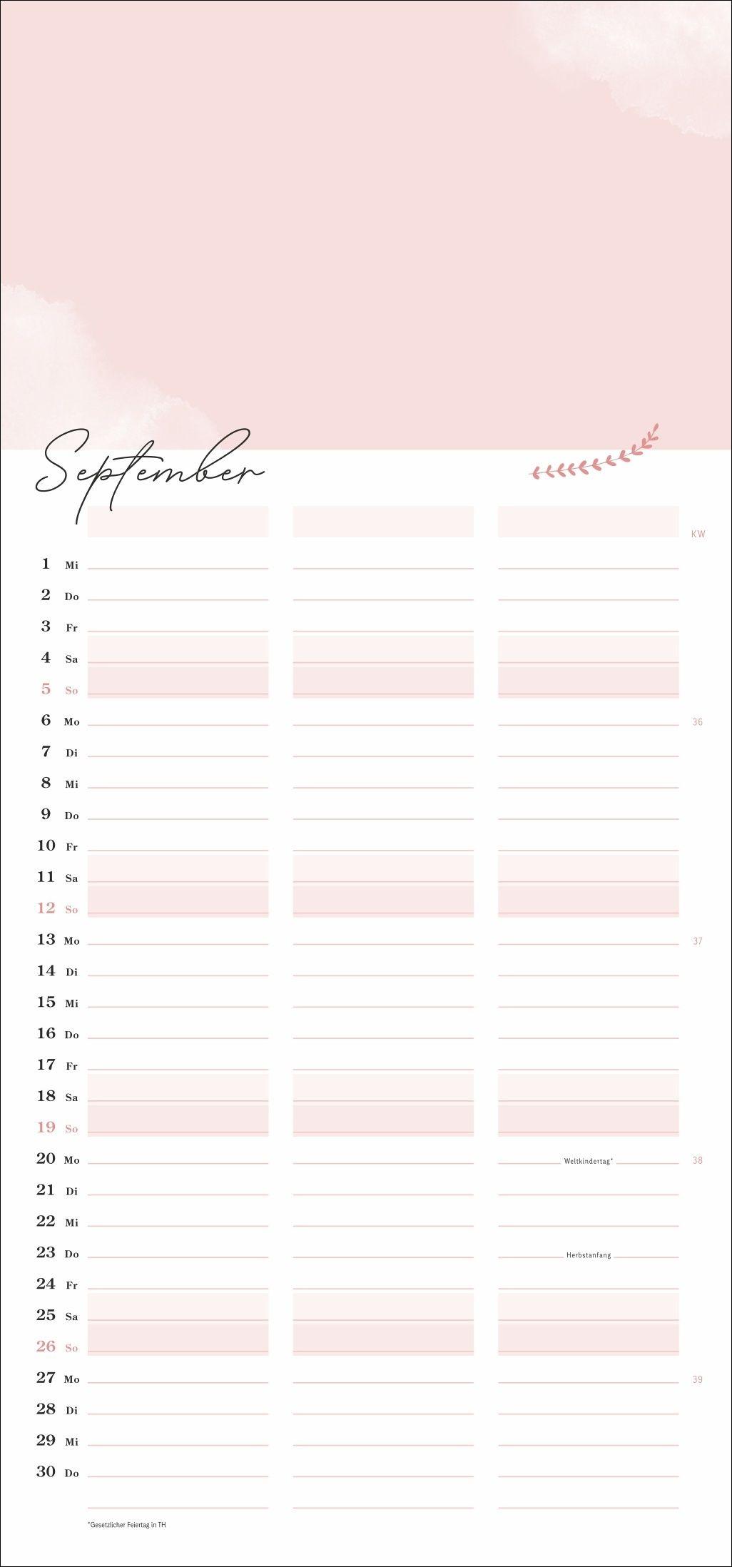 Beispielinhalt (Bild) Kreativ-Planer für zwei Glücksmomente 2027