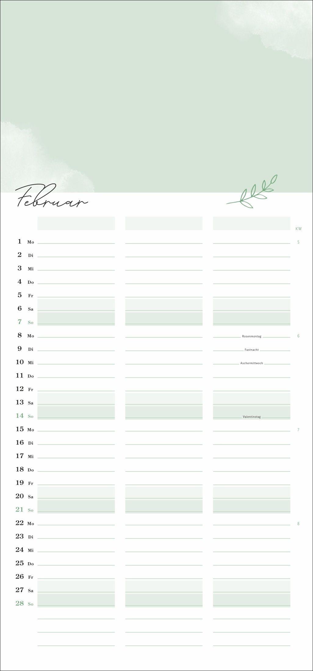 Beispielinhalt (Bild) Kreativ-Planer für zwei Glücksmomente 2027