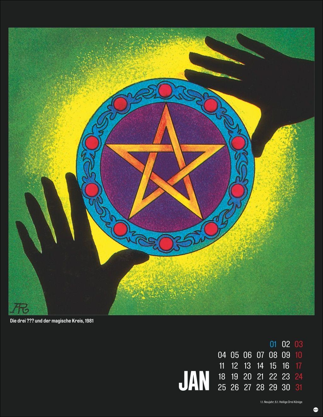 Beispielinhalt (Bild) Die drei ??? Posterkalender 2027