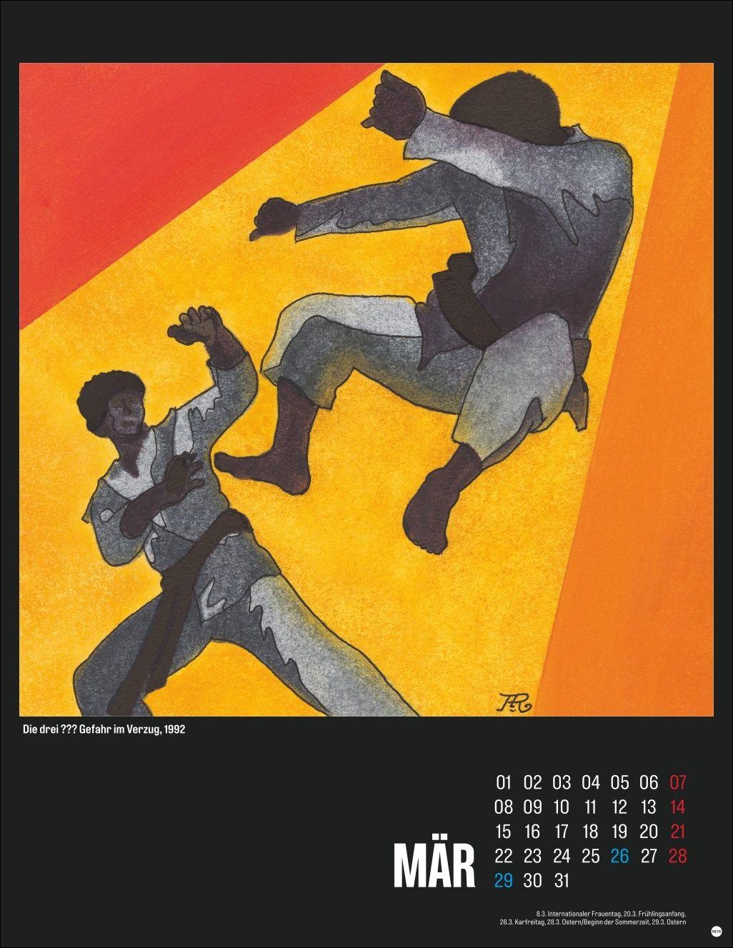 Beispielinhalt (Bild) Die drei ??? Posterkalender 2027