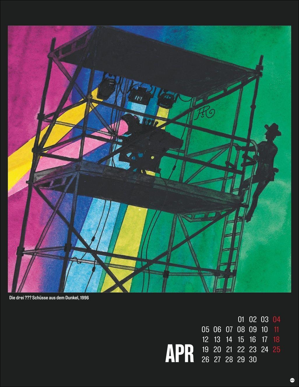 Beispielinhalt (Bild) Die drei ??? Posterkalender 2027