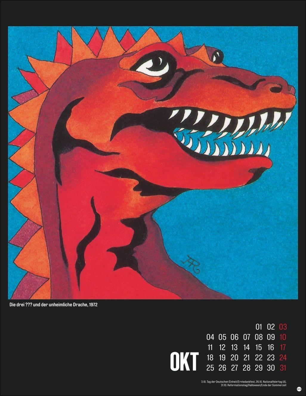 Beispielinhalt (Bild) Die drei ??? Posterkalender 2027