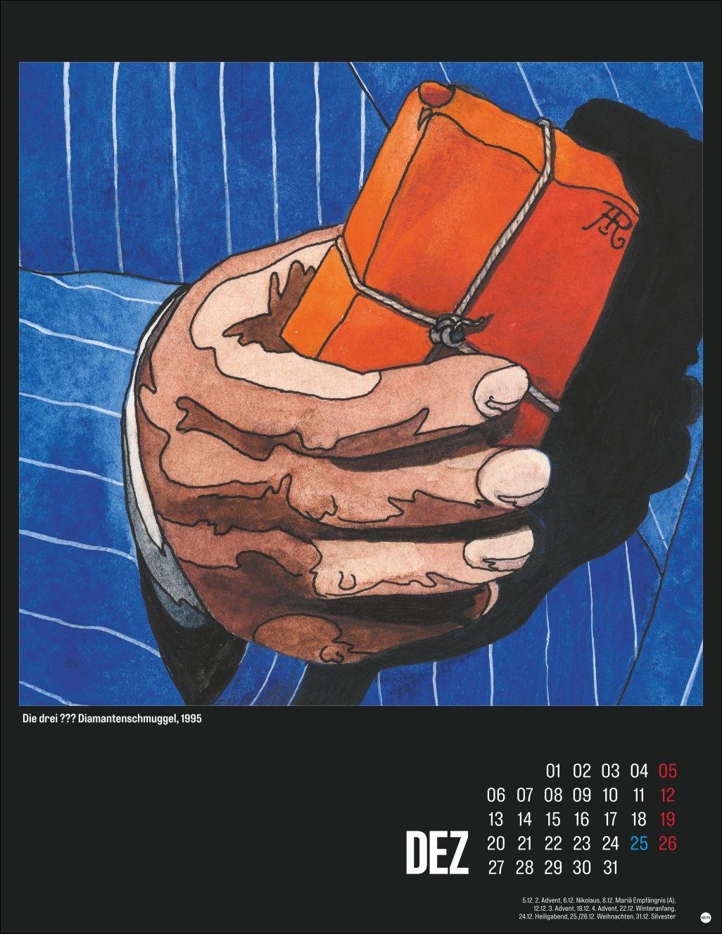 Beispielinhalt (Bild) Die drei ??? Posterkalender 2027