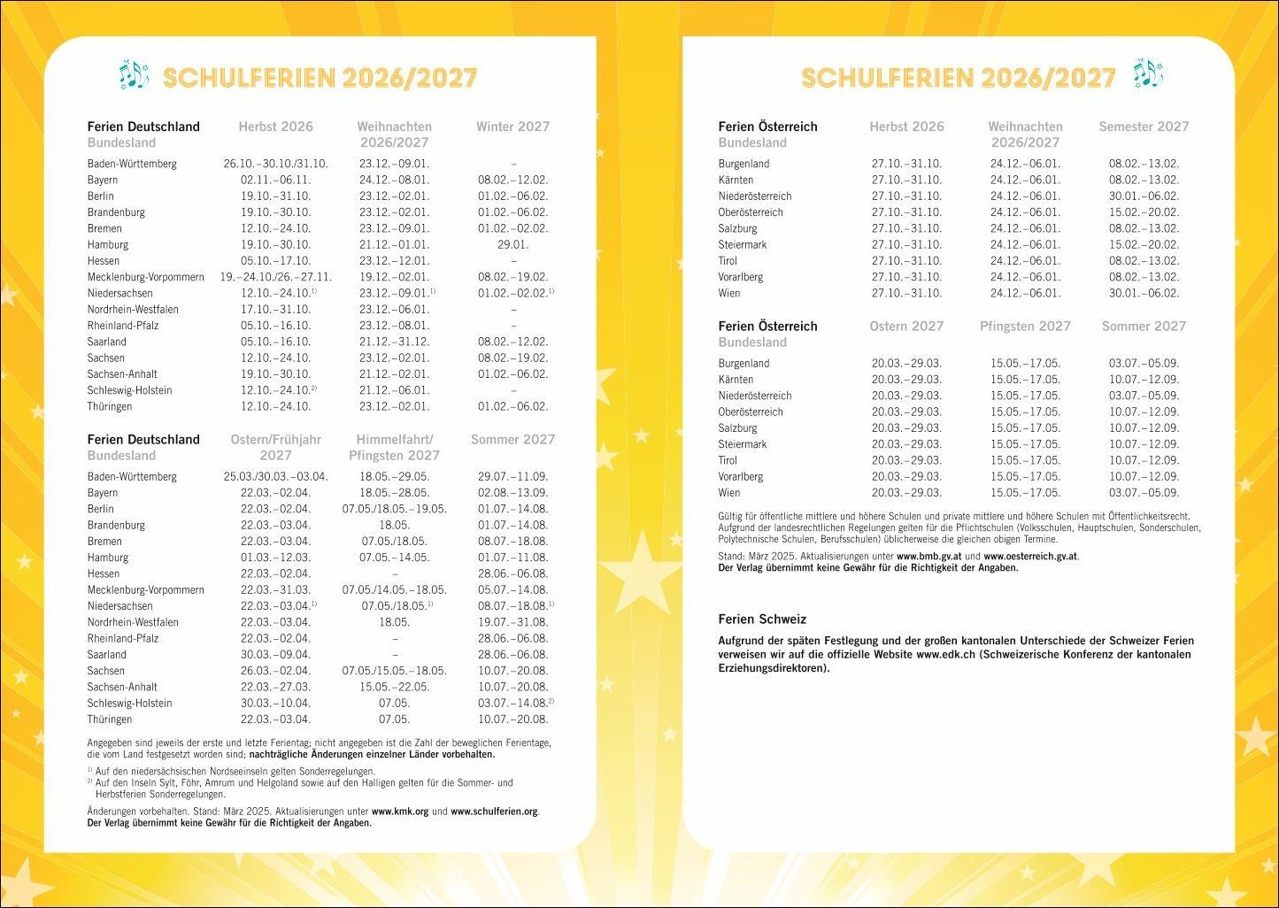 Beispielinhalt (Bild) Taylor 17-Monats-Kalenderbuch A5 2027 - 17 Monate. Von August 2026 bis Dezember 2027
