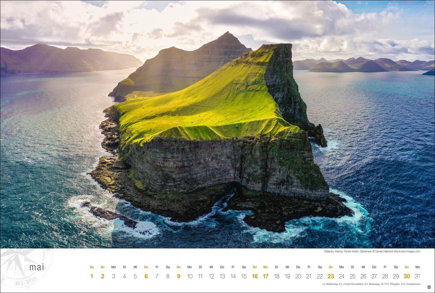 Beispielinhalt (Bild) Skandinavien Globetrotter Kalender 2027 - Von stillen Wäldern, Seen und Fjorden