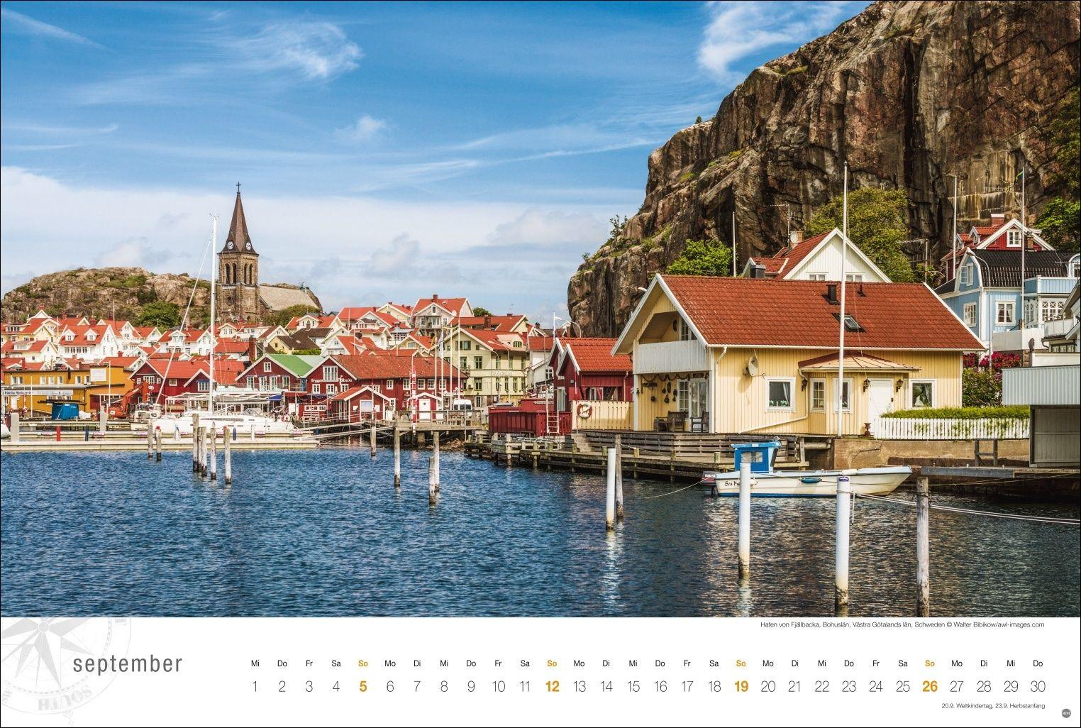 Beispielinhalt (Bild) Skandinavien Globetrotter Kalender 2027 - Von stillen Wäldern, Seen und Fjorden