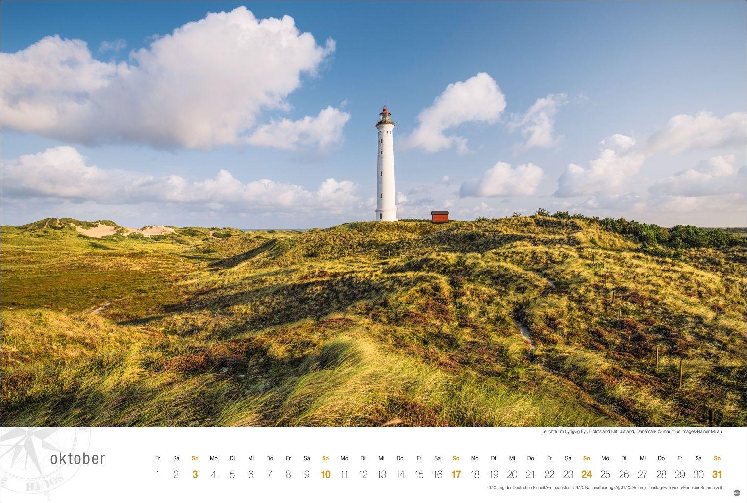 Beispielinhalt (Bild) Skandinavien Globetrotter Kalender 2027 - Von stillen Wäldern, Seen und Fjorden