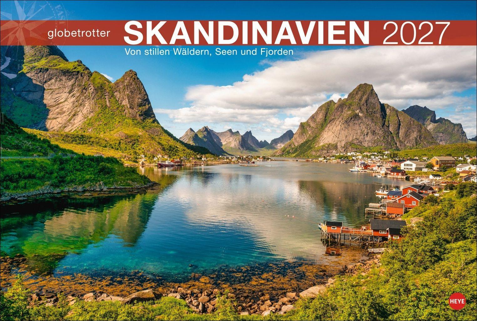 Vorderes Coverbild Skandinavien Globetrotter Kalender 2027 - Von stillen Wäldern, Seen und Fjorden