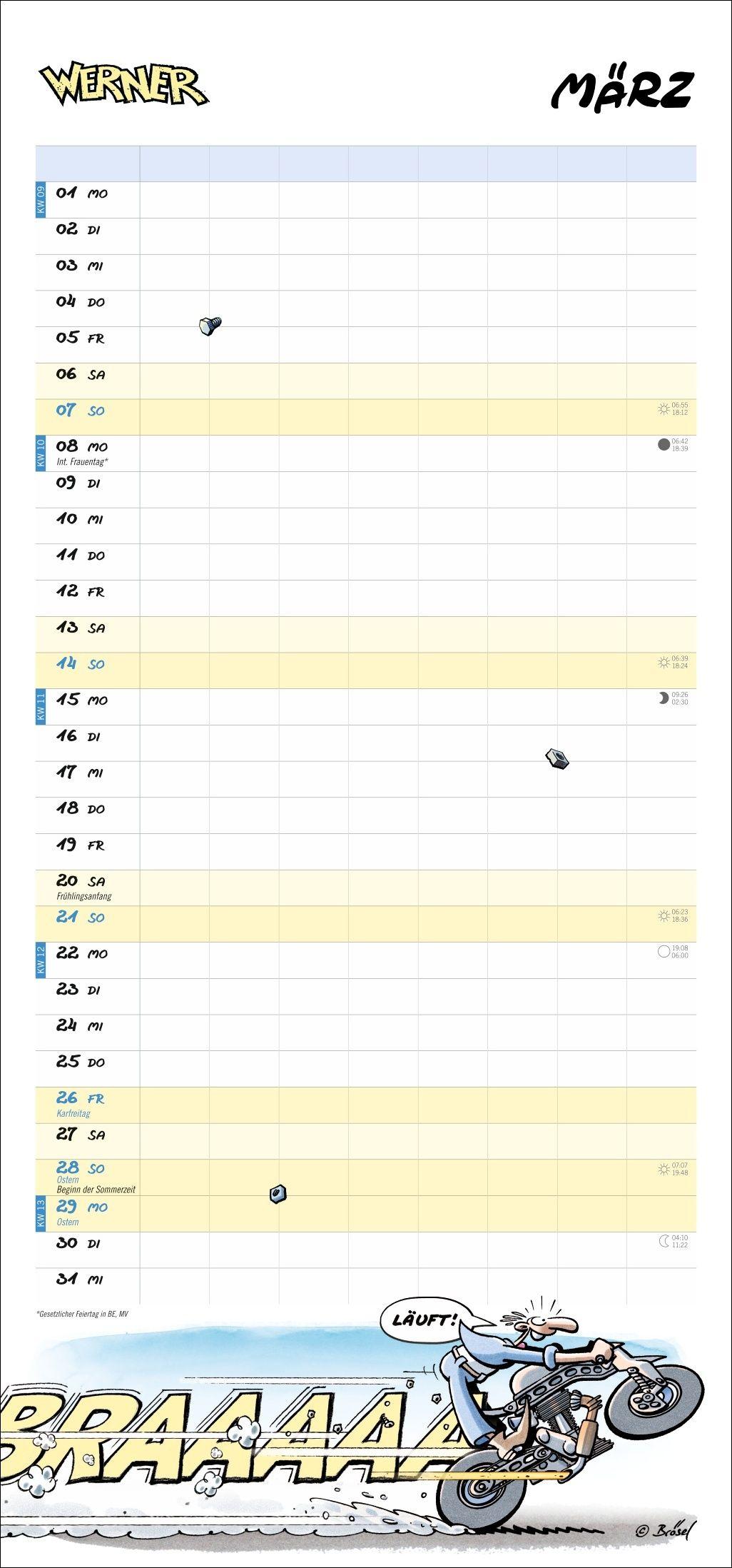 Beispielinhalt (Bild) Werner Werkstattplaner 2027