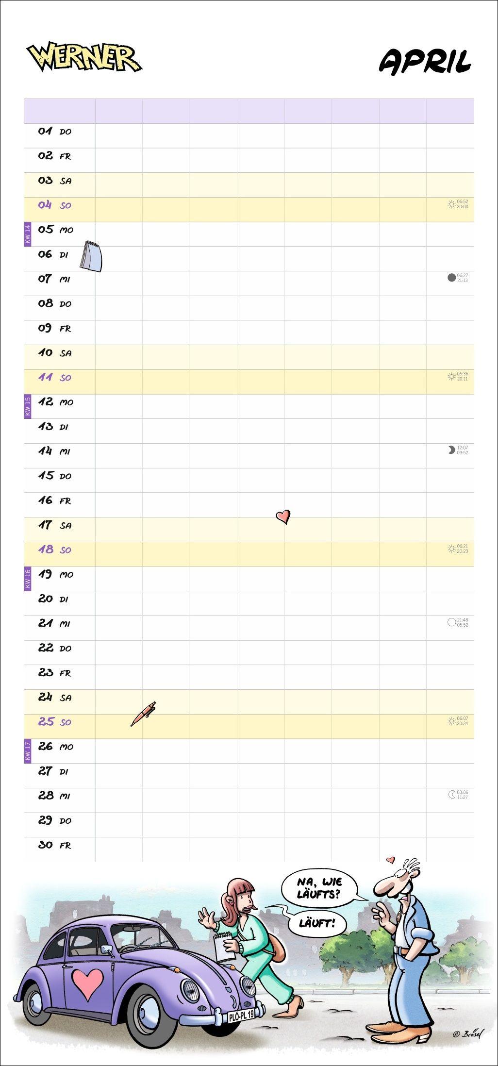 Beispielinhalt (Bild) Werner Werkstattplaner 2027