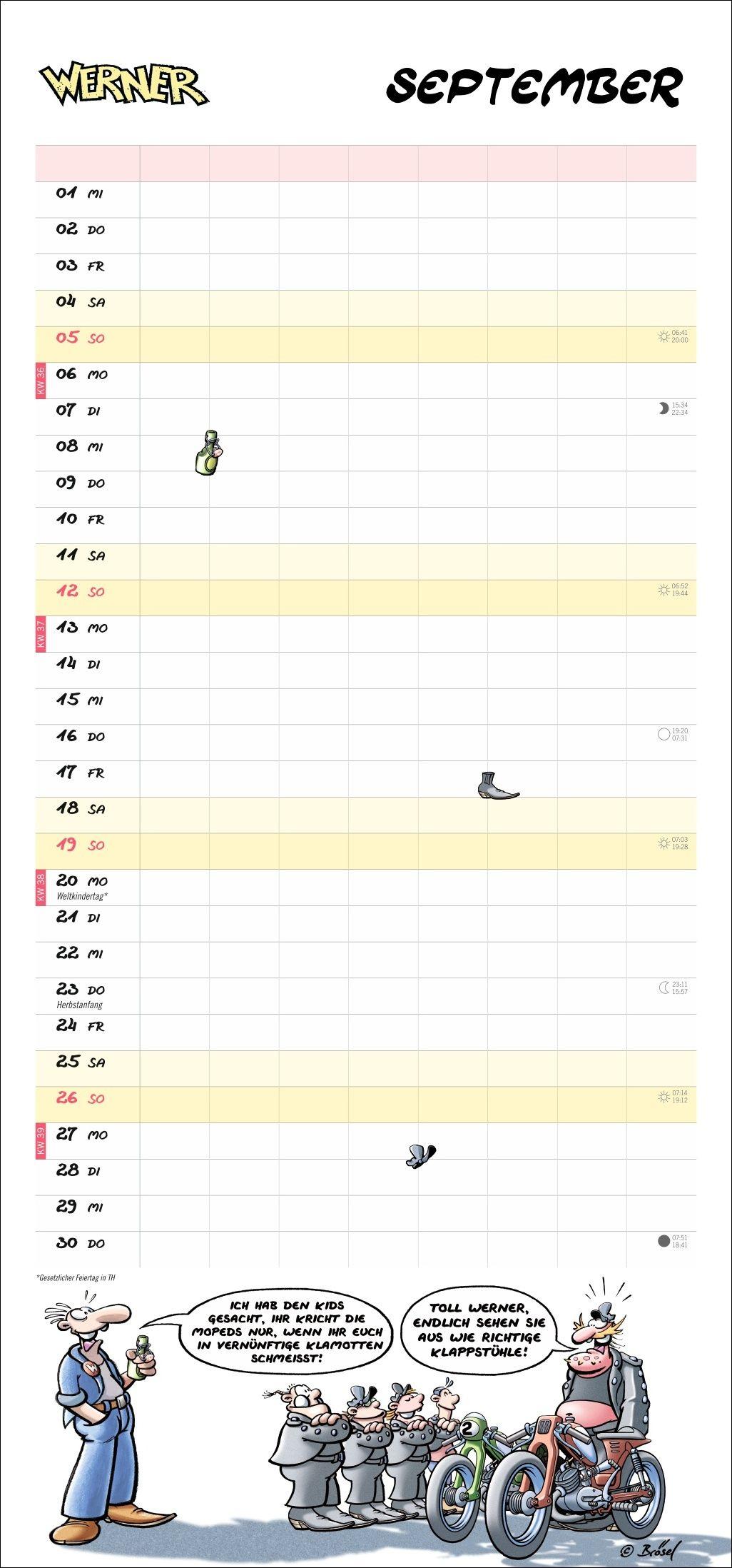 Beispielinhalt (Bild) Werner Werkstattplaner 2027