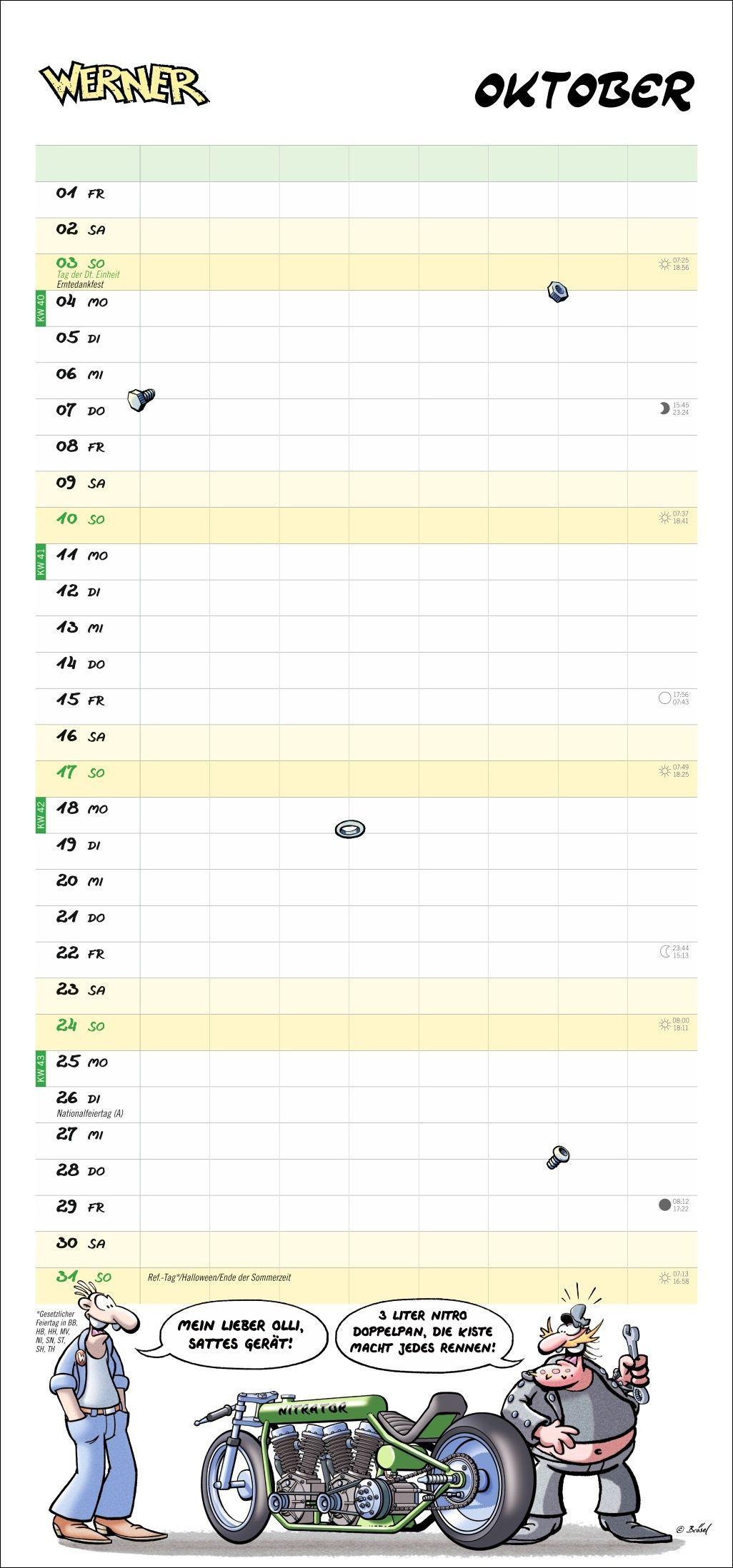 Beispielinhalt (Bild) Werner Werkstattplaner 2027
