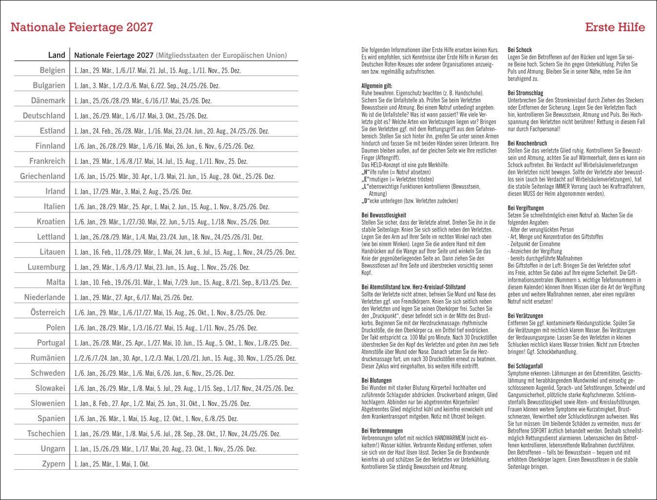 Beispielinhalt (Bild) Peanuts Familienplaner-Buch A5 2027