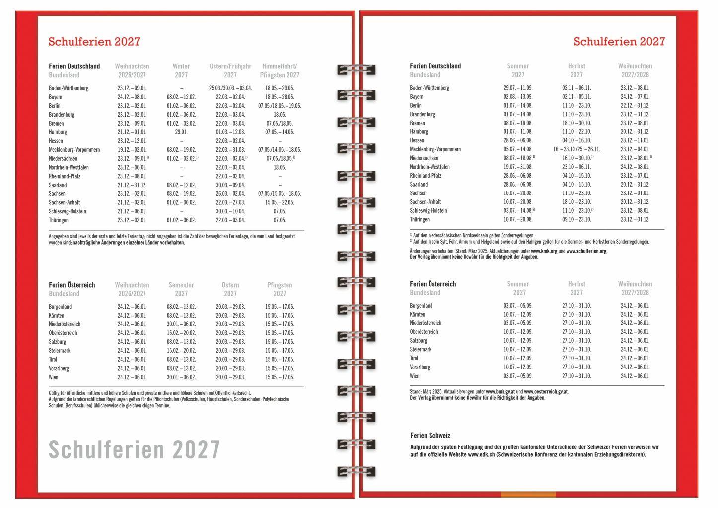 Beispielinhalt (Bild) Peanuts Familienplaner-Buch A5 2027