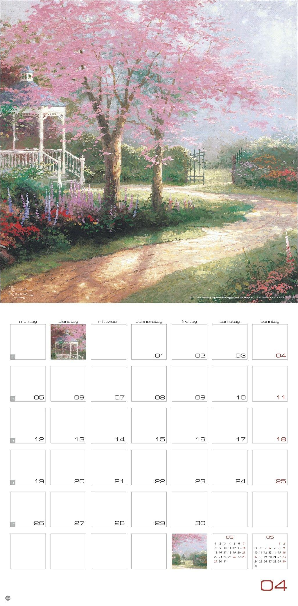 Beispielinhalt (Bild) Thomas Kinkade: Land of Light Broschurkalender 2027
