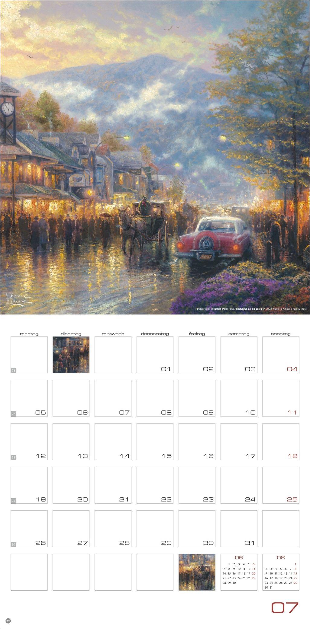 Beispielinhalt (Bild) Thomas Kinkade: Land of Light Broschurkalender 2027