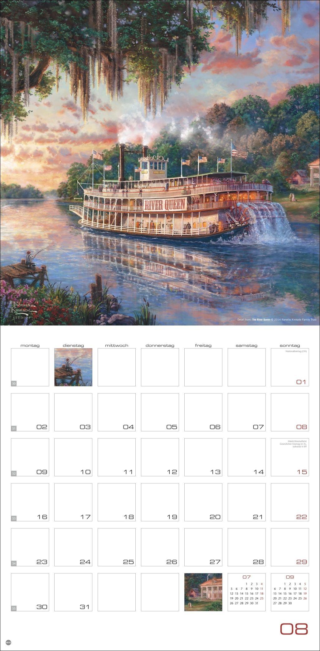 Beispielinhalt (Bild) Thomas Kinkade: Land of Light Broschurkalender 2027