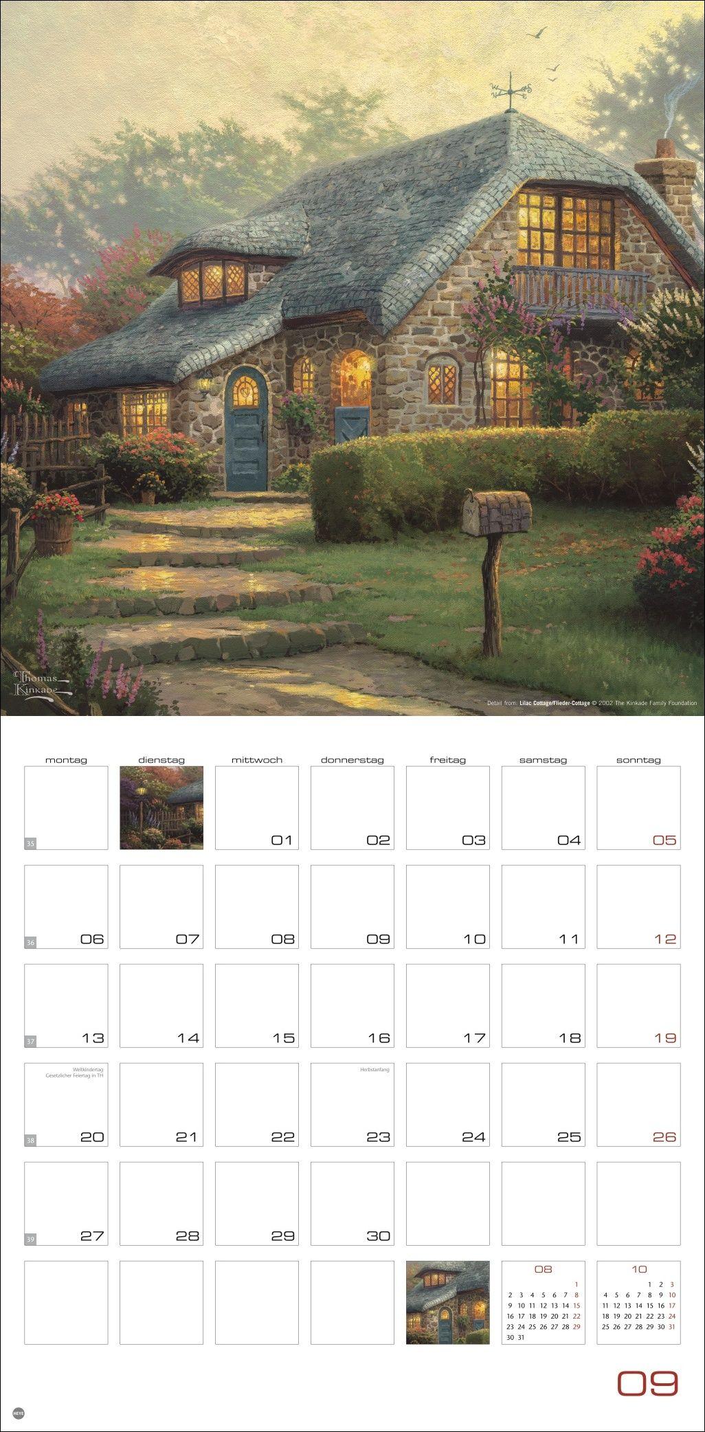 Beispielinhalt (Bild) Thomas Kinkade: Land of Light Broschurkalender 2027