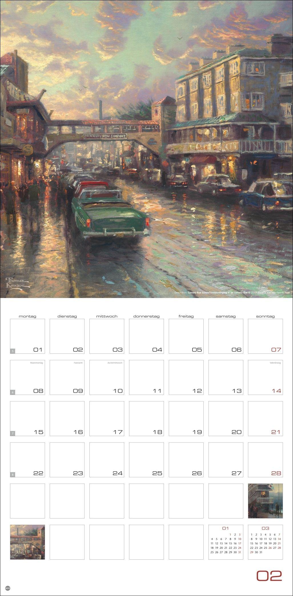 Beispielinhalt (Bild) Thomas Kinkade: Land of Light Broschurkalender 2027