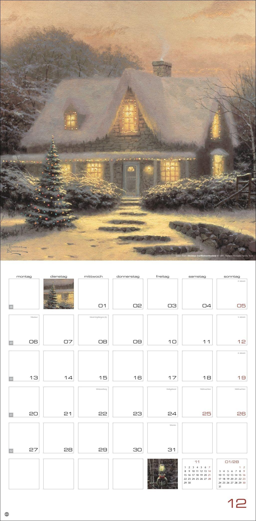 Beispielinhalt (Bild) Thomas Kinkade: Land of Light Broschurkalender 2027