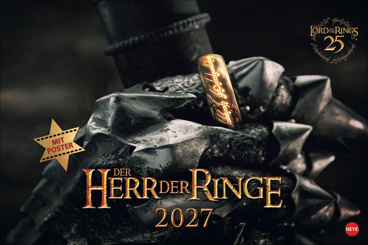 Vorderes Coverbild Der Herr der Ringe Broschur XL Kalender 2027