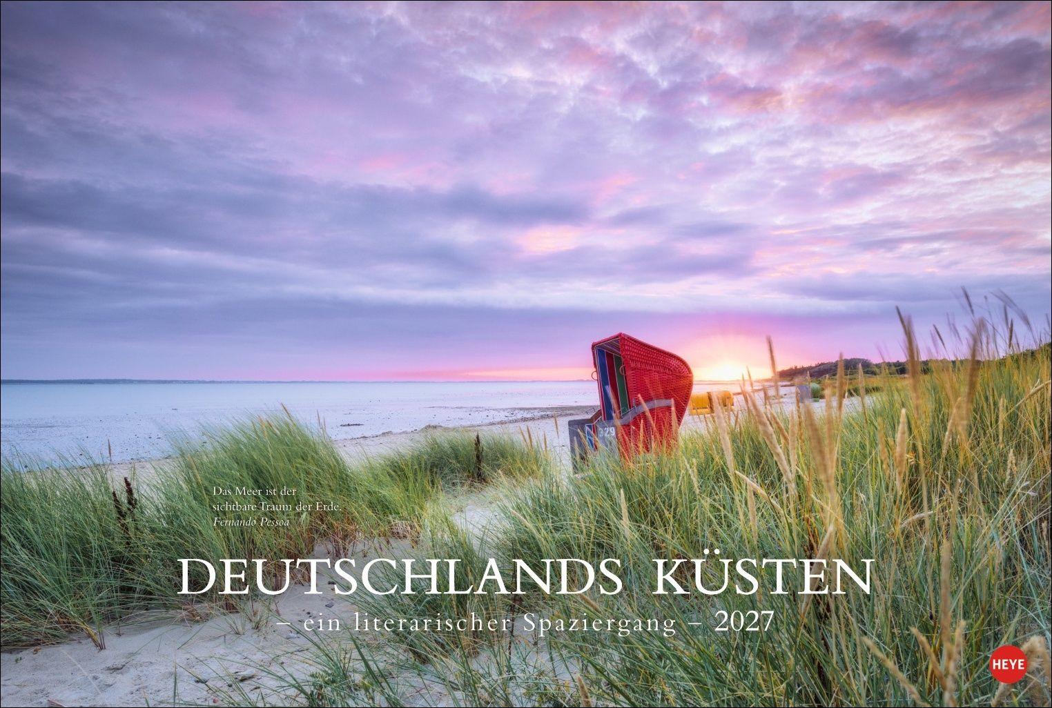 Vorderes Coverbild Deutschlands Küsten - Ein literarischer Spaziergang Kalender 2027 - Ein literarischer Spaziergang