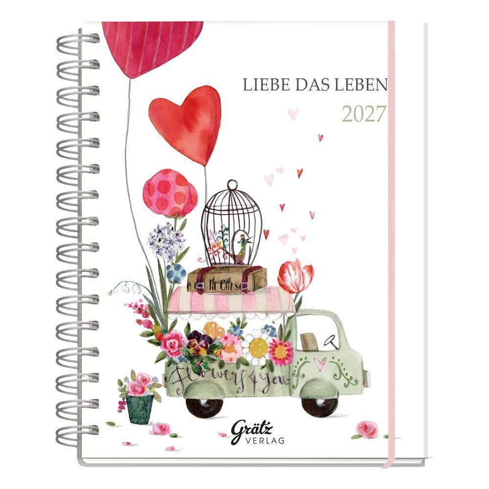 Vorderes Coverbild Taschenkalender Liebe das Leben 2027