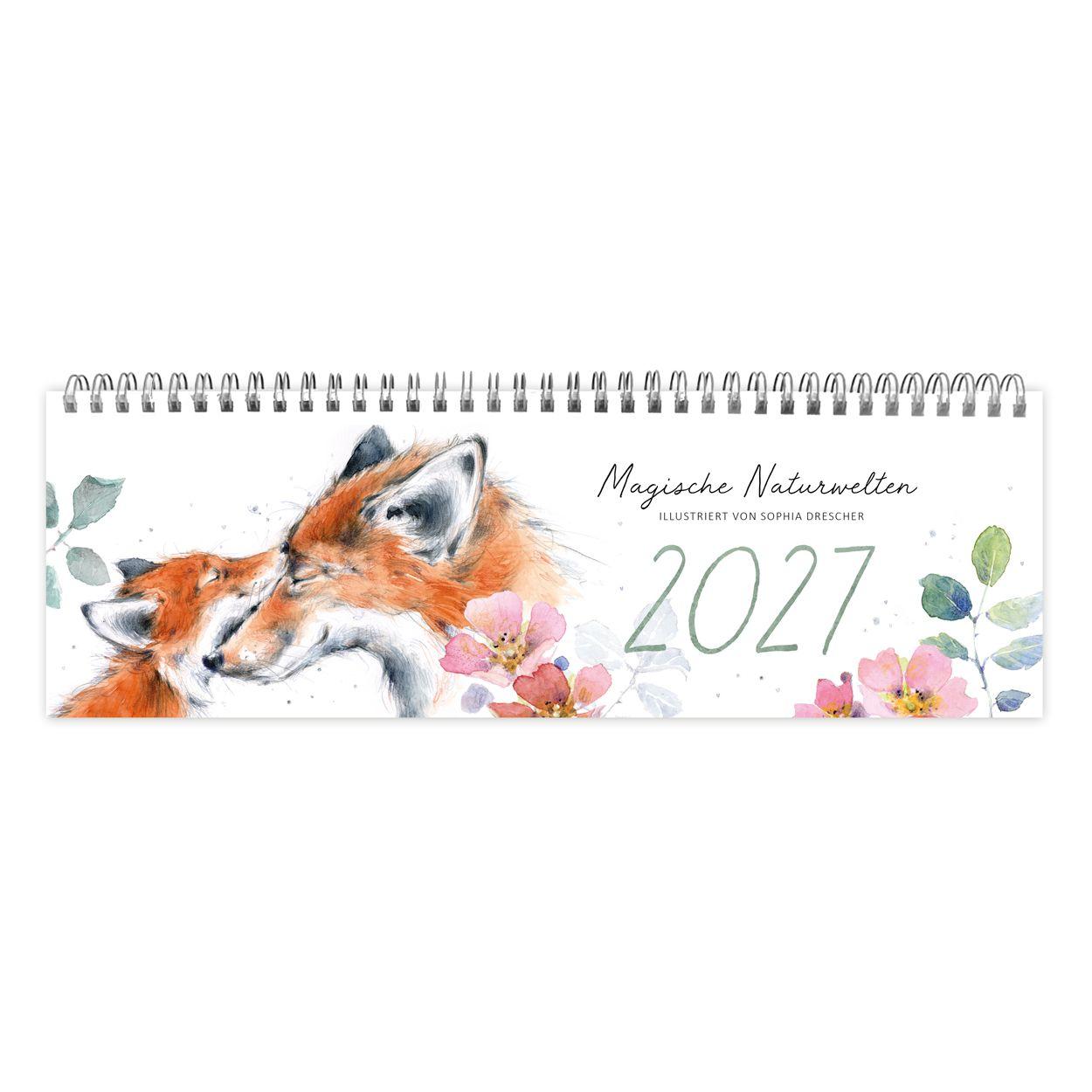 Vorderes Coverbild Tischkalender Füchse 2027