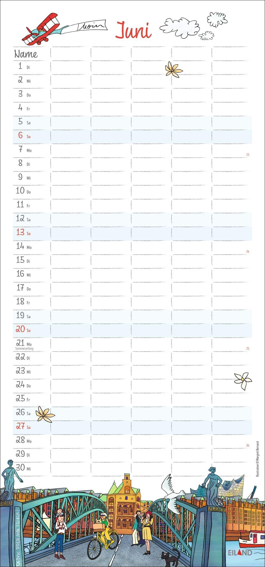 Beispielinhalt (Bild) Der Hamburger Familienplaner 2027 - Margret Bernard