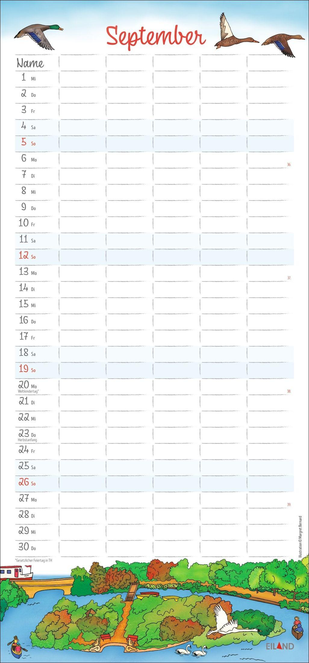 Beispielinhalt (Bild) Der Hamburger Familienplaner 2027 - Margret Bernard