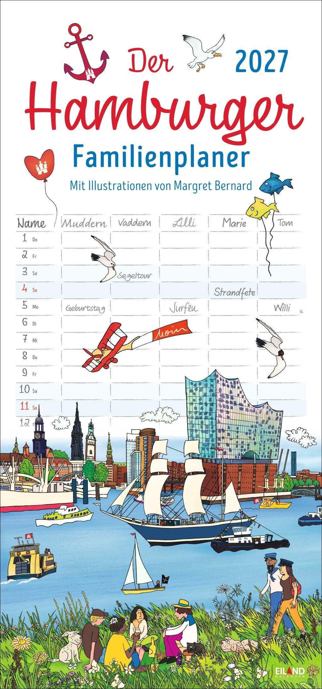 Vorderes Coverbild Der Hamburger Familienplaner 2027 - Margret Bernard