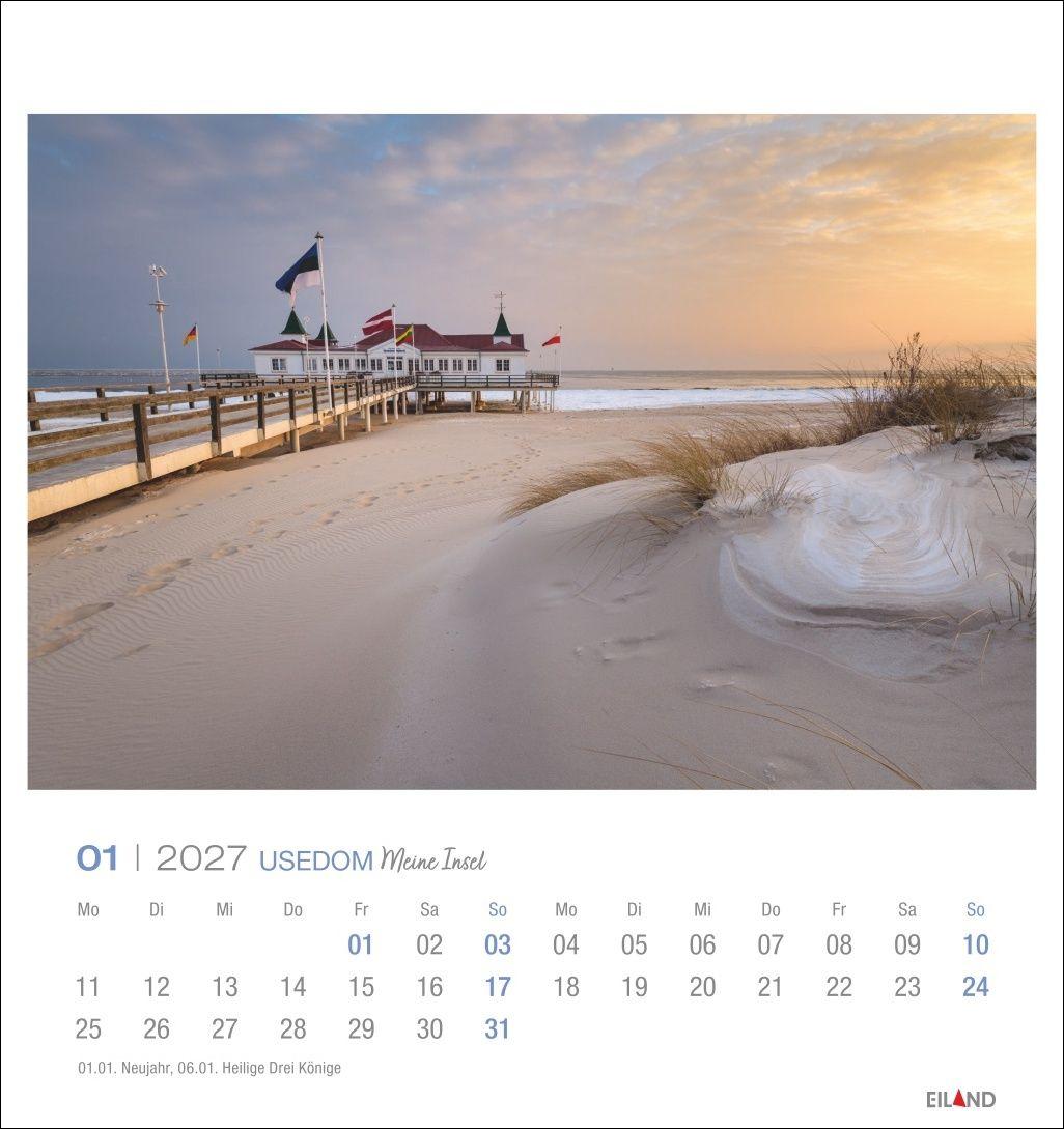 Beispielinhalt (Bild) Usedom Postkartenkalender 2027 - Meine Insel