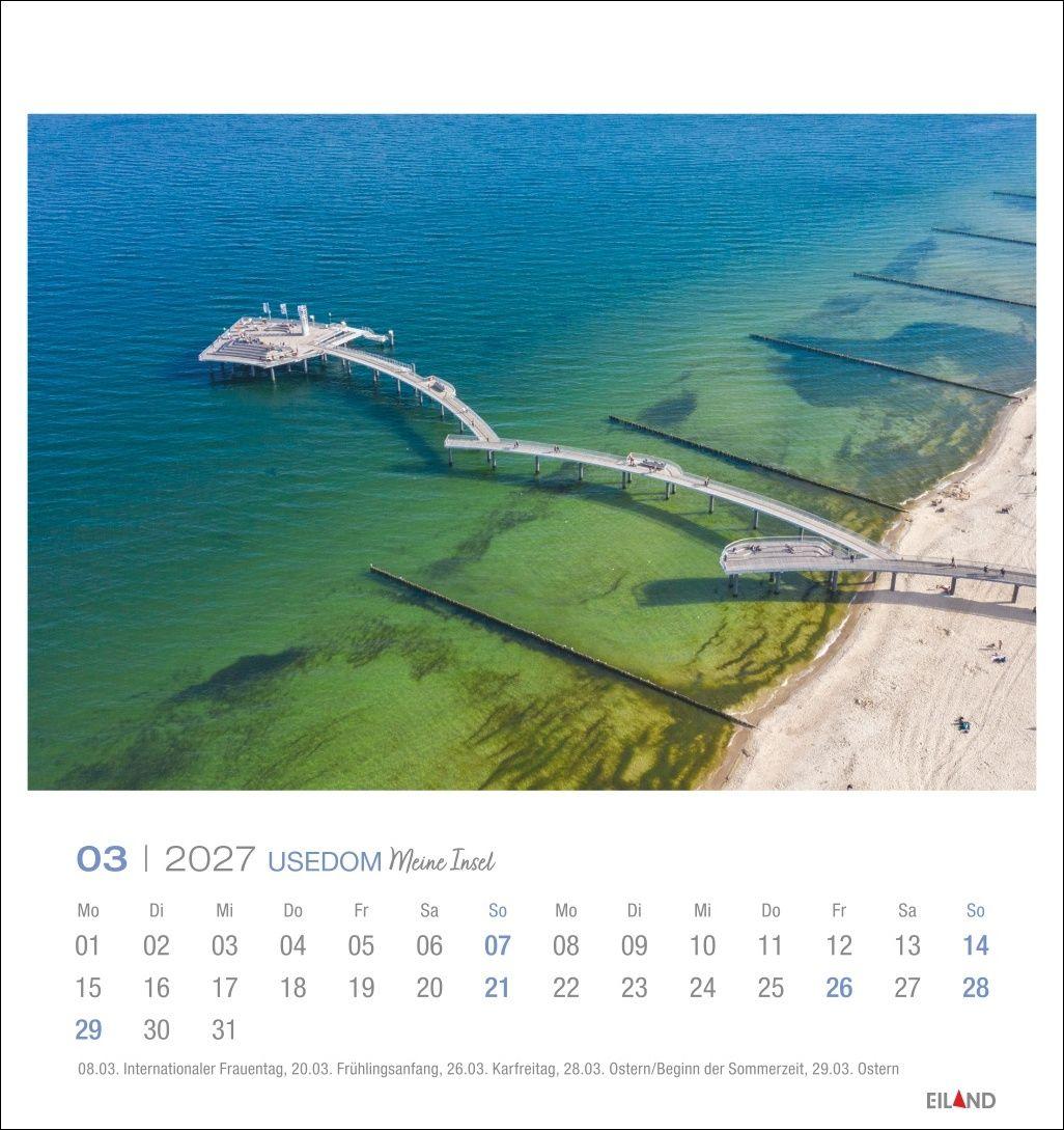 Beispielinhalt (Bild) Usedom Postkartenkalender 2027 - Meine Insel