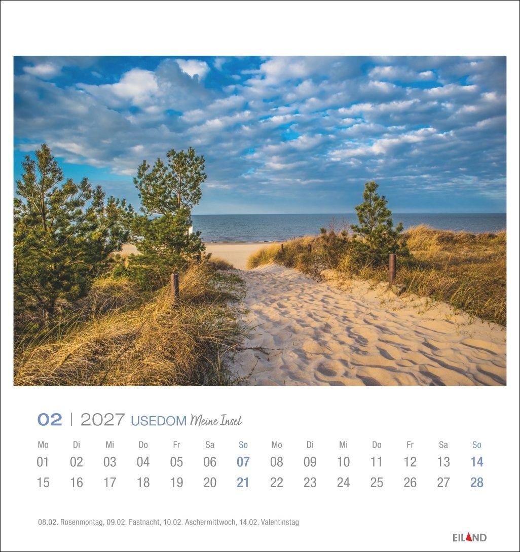 Beispielinhalt (Bild) Usedom Postkartenkalender 2027 - Meine Insel