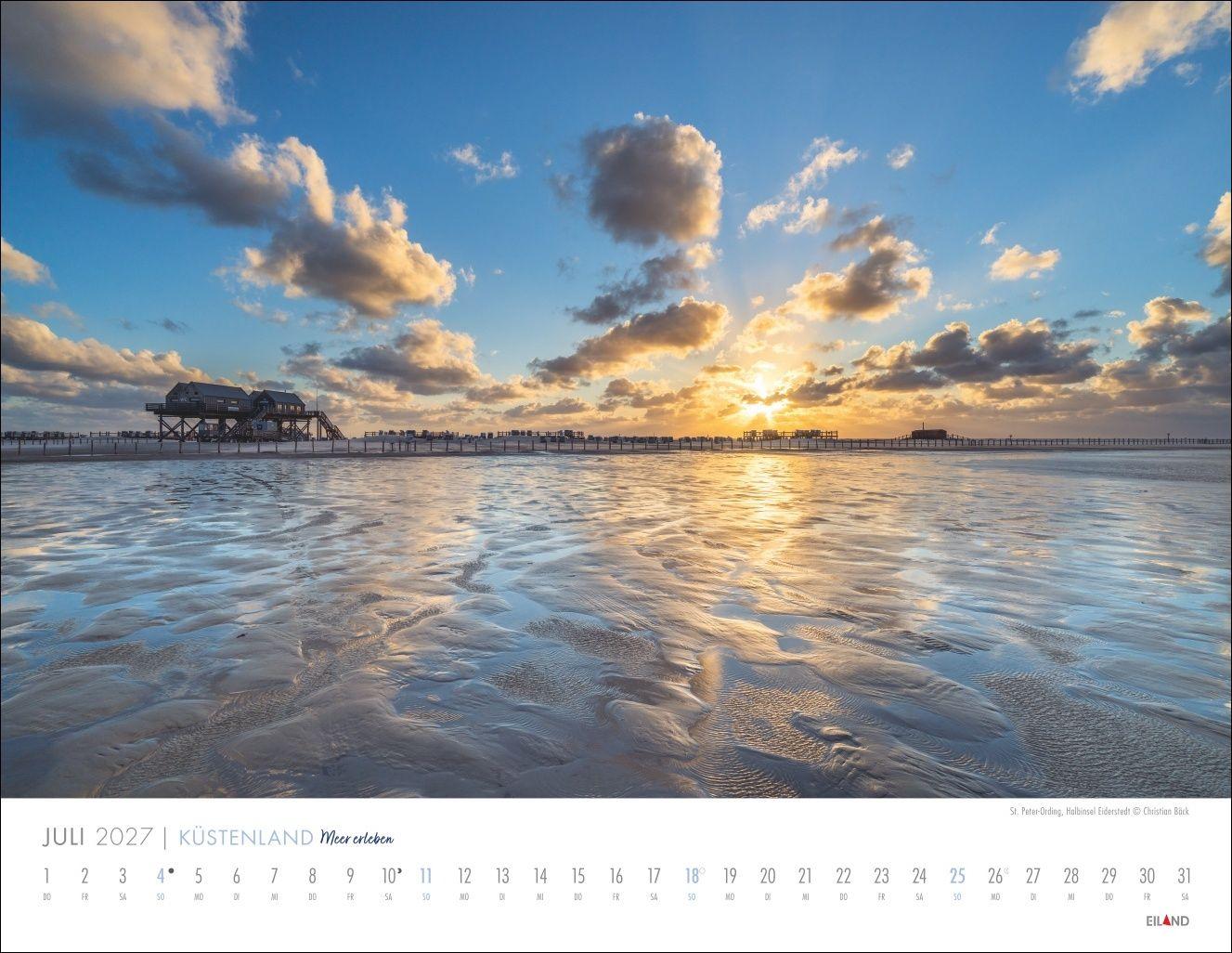 Beispielinhalt (Bild) Küstenland Kalender 2027 - Meer erleben