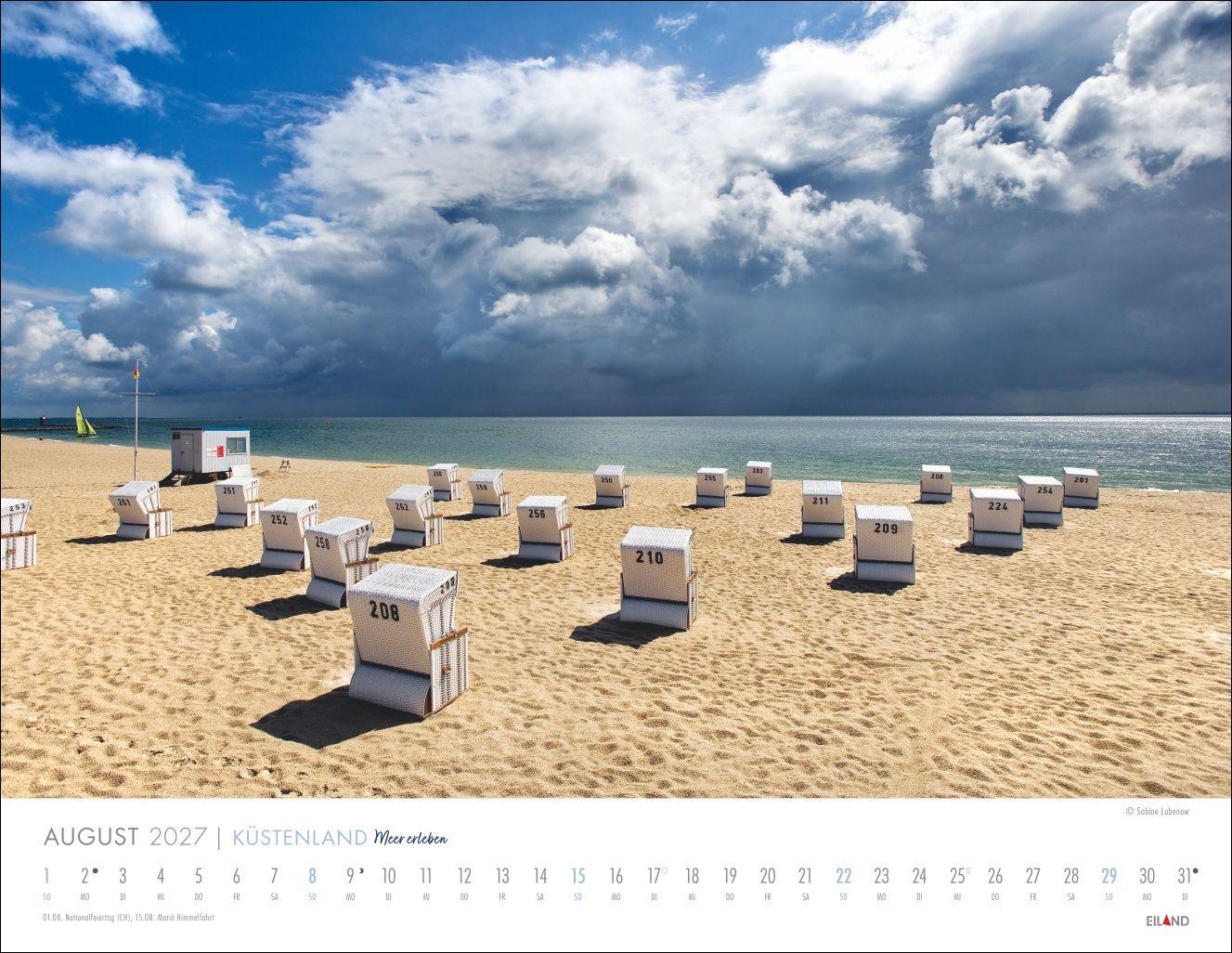 Beispielinhalt (Bild) Küstenland Kalender 2027 - Meer erleben