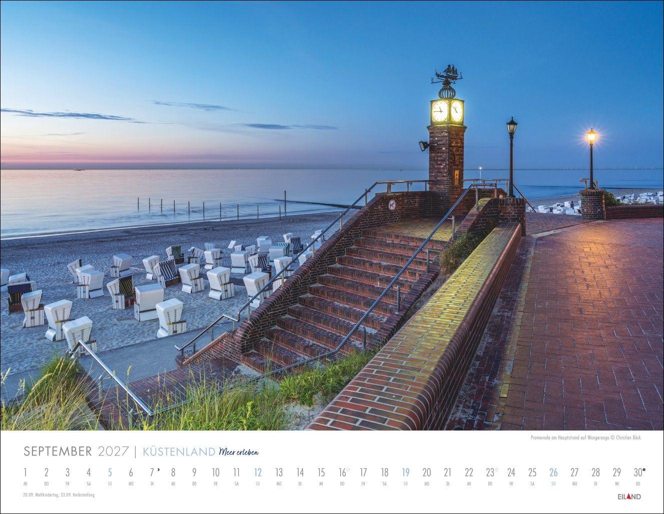 Beispielinhalt (Bild) Küstenland Kalender 2027 - Meer erleben