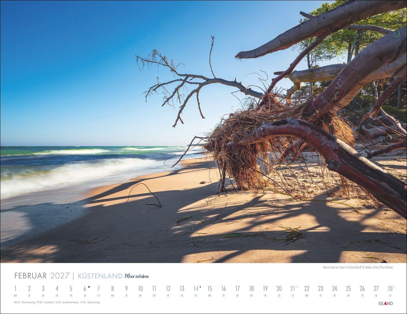 Beispielinhalt (Bild) Küstenland Kalender 2027 - Meer erleben